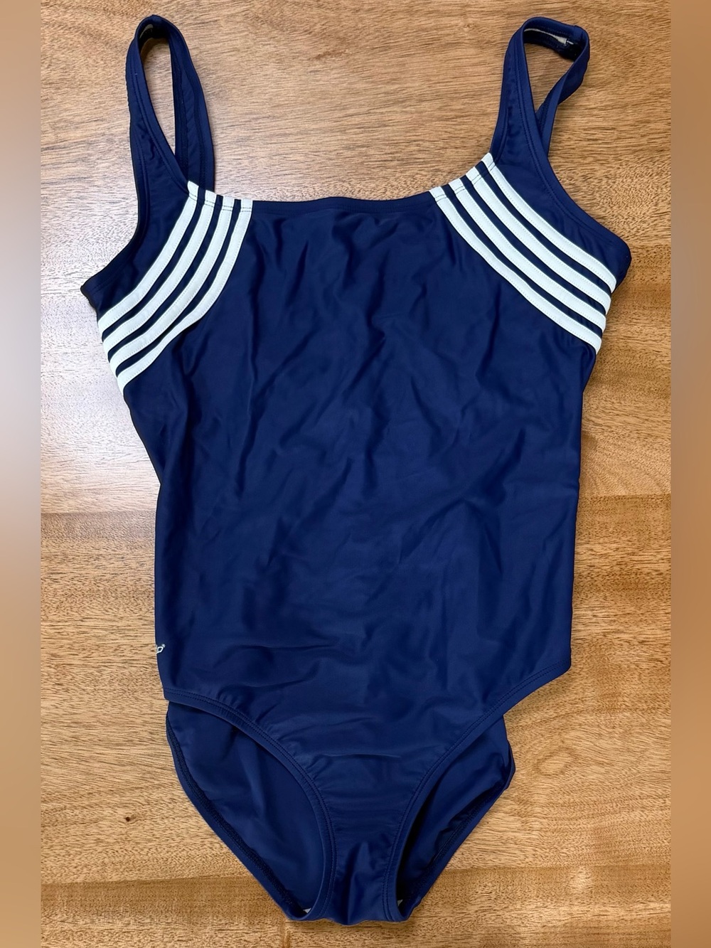 Speedo - Women’s One-Piece Swimsuit | Navy Blue & White Stripes | Size 14